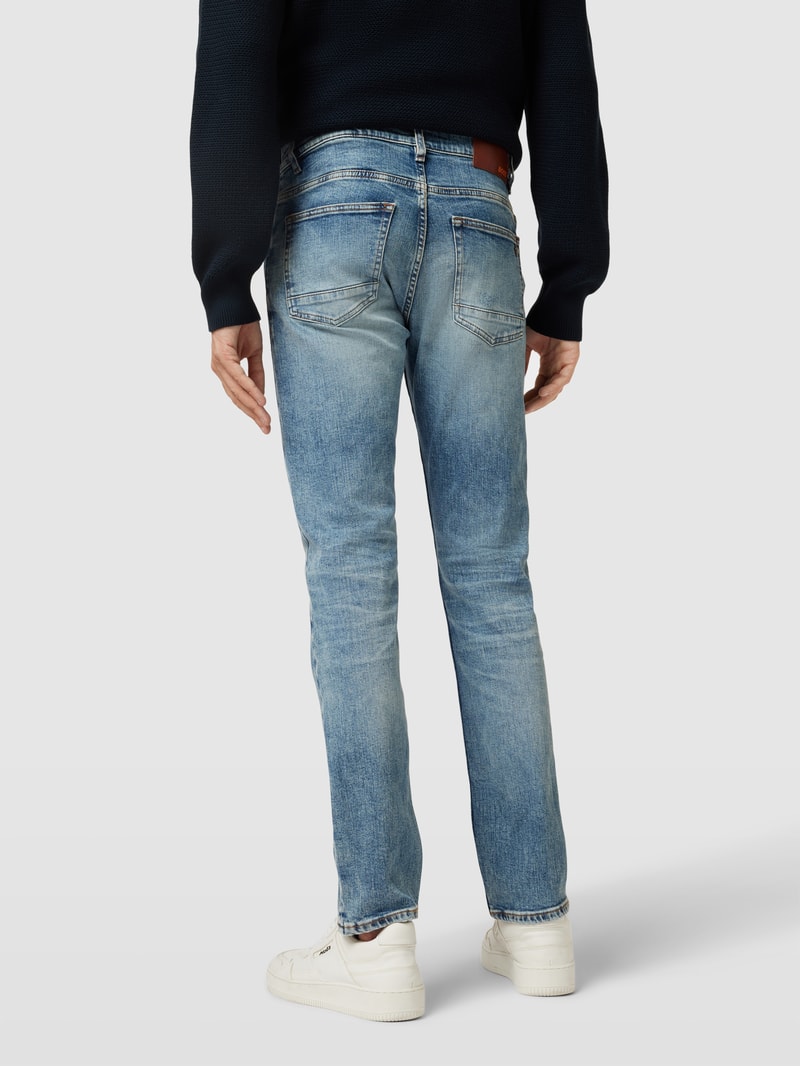 Slim Fit Jeans im 5-Pocket-Design Modell 'Delaware' in hellblau