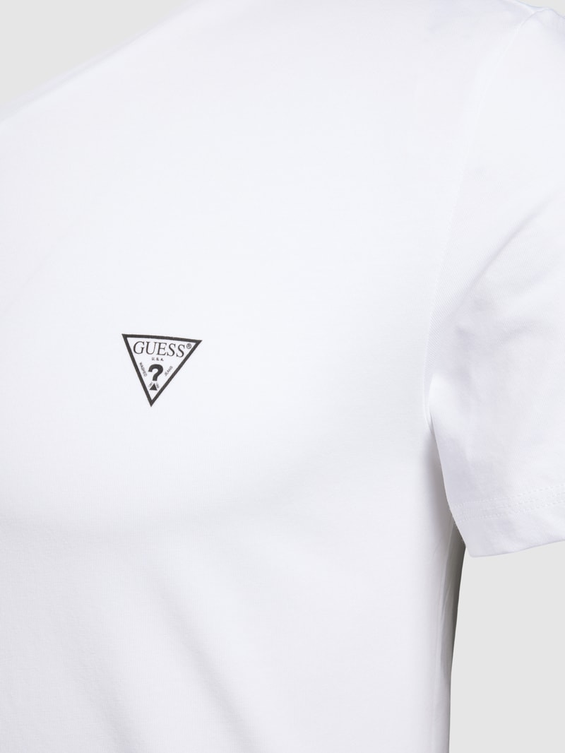 T-Shirt mit V-Ausschnitt Modell 'CALEB HERO' im 2er-Pack in weiß