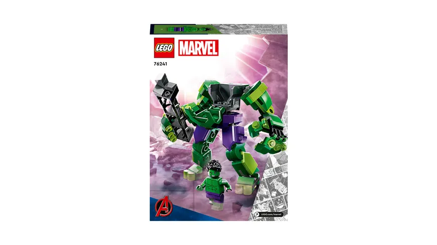 LEGO Marvel 76241 Hulk Mech Set, Avengers-Spielzeug Action-Figur