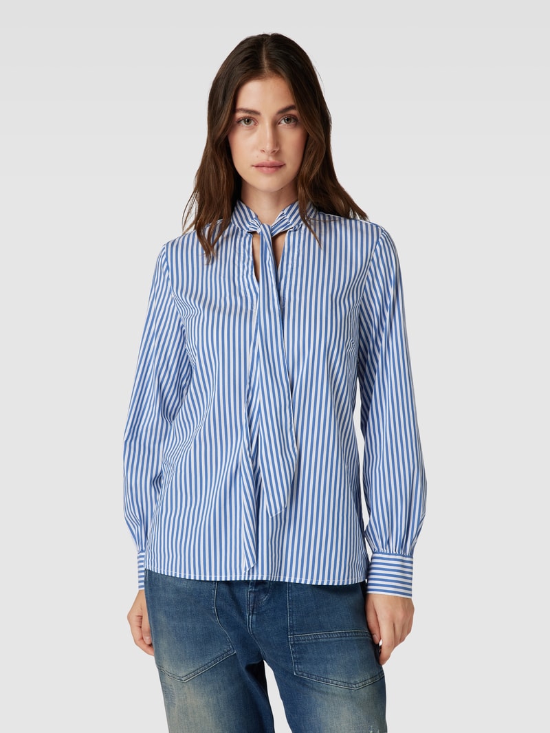 Bluse mit Streifenmuster in hellblau