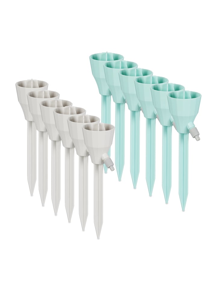 relaxdays 12-teiliges Bewässerungssystem in Grau/ Mint günstig kaufen onesize