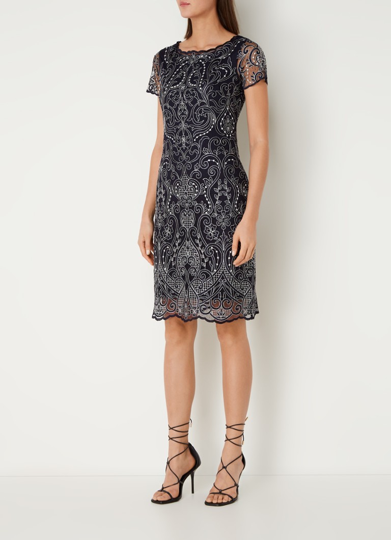 Rochie Phase Eight Esme Emb în bleumarin/ivory 08
