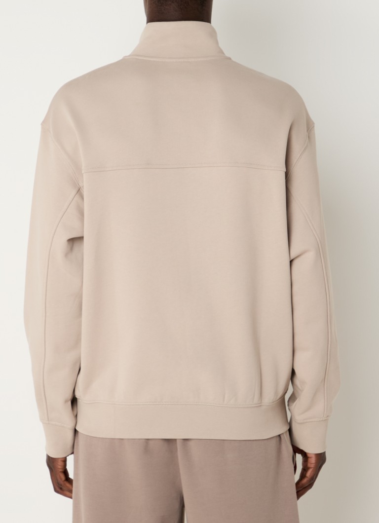 Armani Exchange Sweater with half zip and logo embroidery