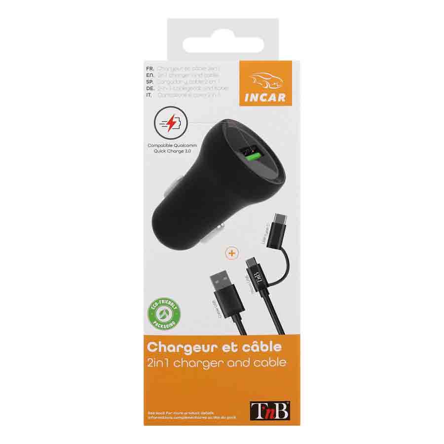 Autoladegerät AC mit USB-A, 18 W, von t'nb, 1 Stück - ATU