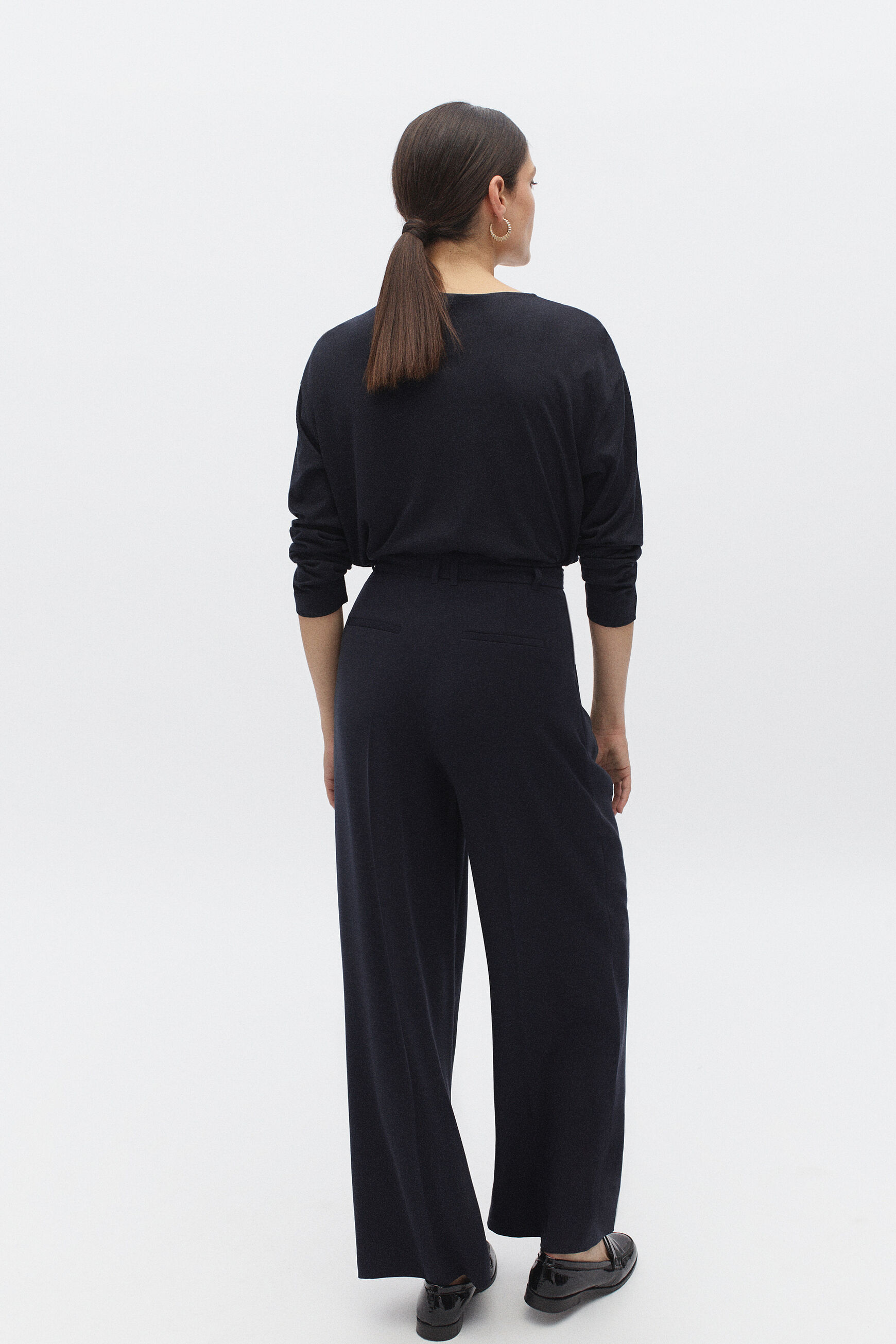 pantalon celestin bleu marine femme