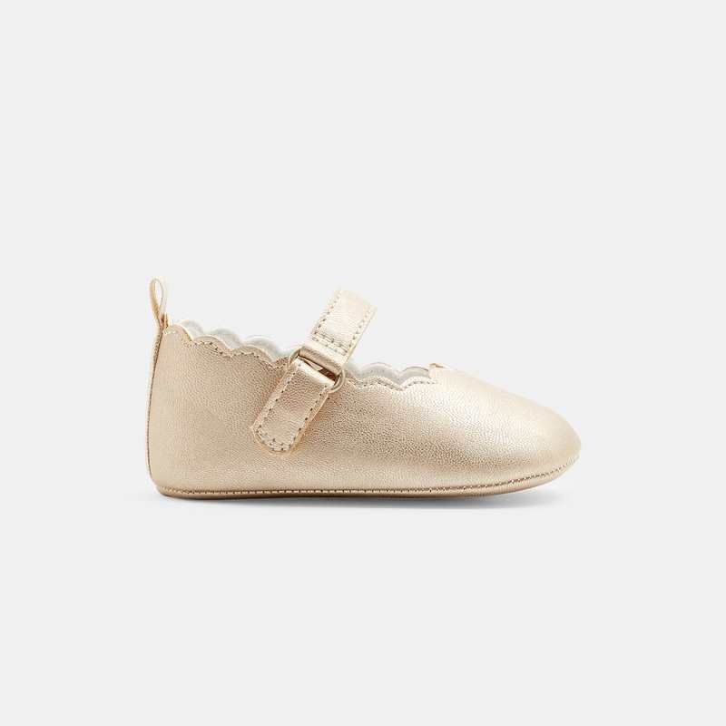 Ballerines chics festonnées blanches naissance