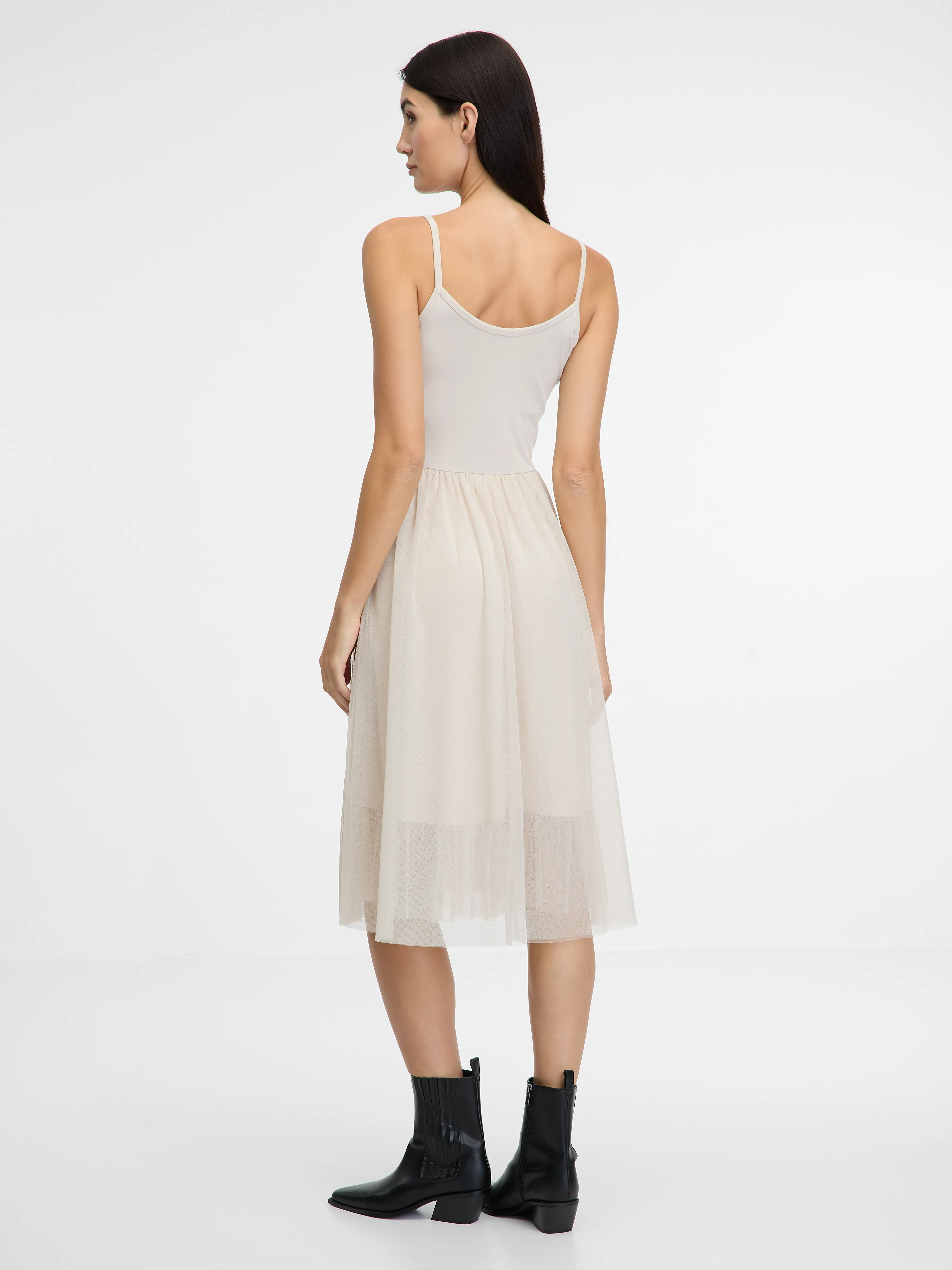 Cremefarbenes Damen-Midikleid ORSAY