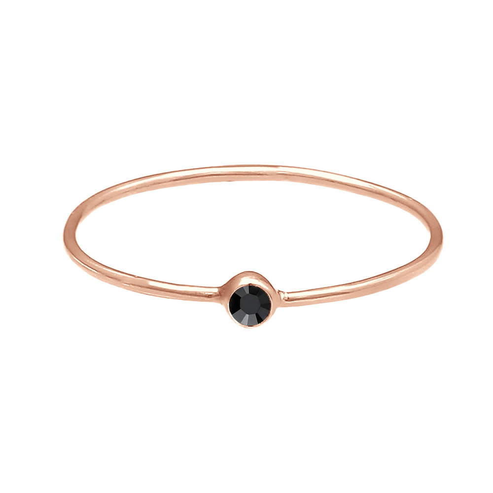 Elli Elli Bague Femmes Empilage Minimaliste Filigrane avec Cristal en Argent Sterling  Bague