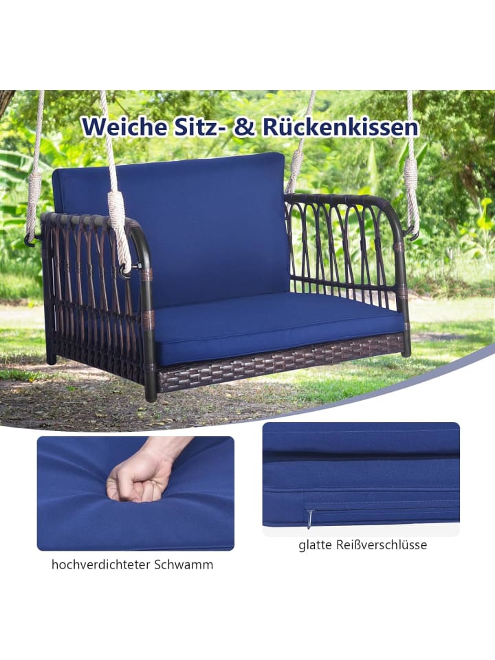 COSTWAY Hängesessel 180kg belastbar in Blau günstig kaufen onesize