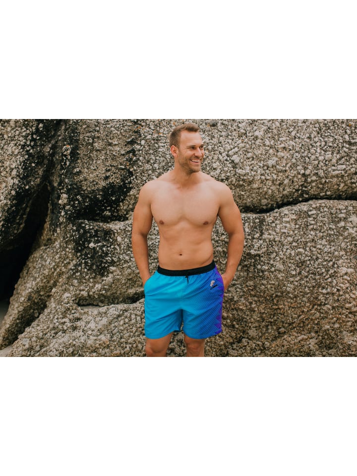GUGGEN MOUNTAIN Badehose Bunt in Blau günstig kaufen