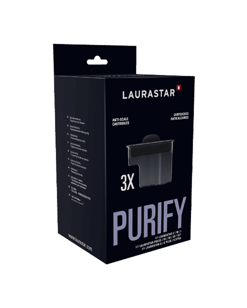 LAURASTAR Ersatzfilter Kalkschutzkartusche - SMART - 3er Set, 3 Stücke Pack, Korrosionsschutz, Kalkschutz, Salzschutz, Passend für die Laurastar SMART U / M / I, Die Kalkschutzkartusche wurde speziell von den Schweizer Ingenieuren von Laurastar entwi