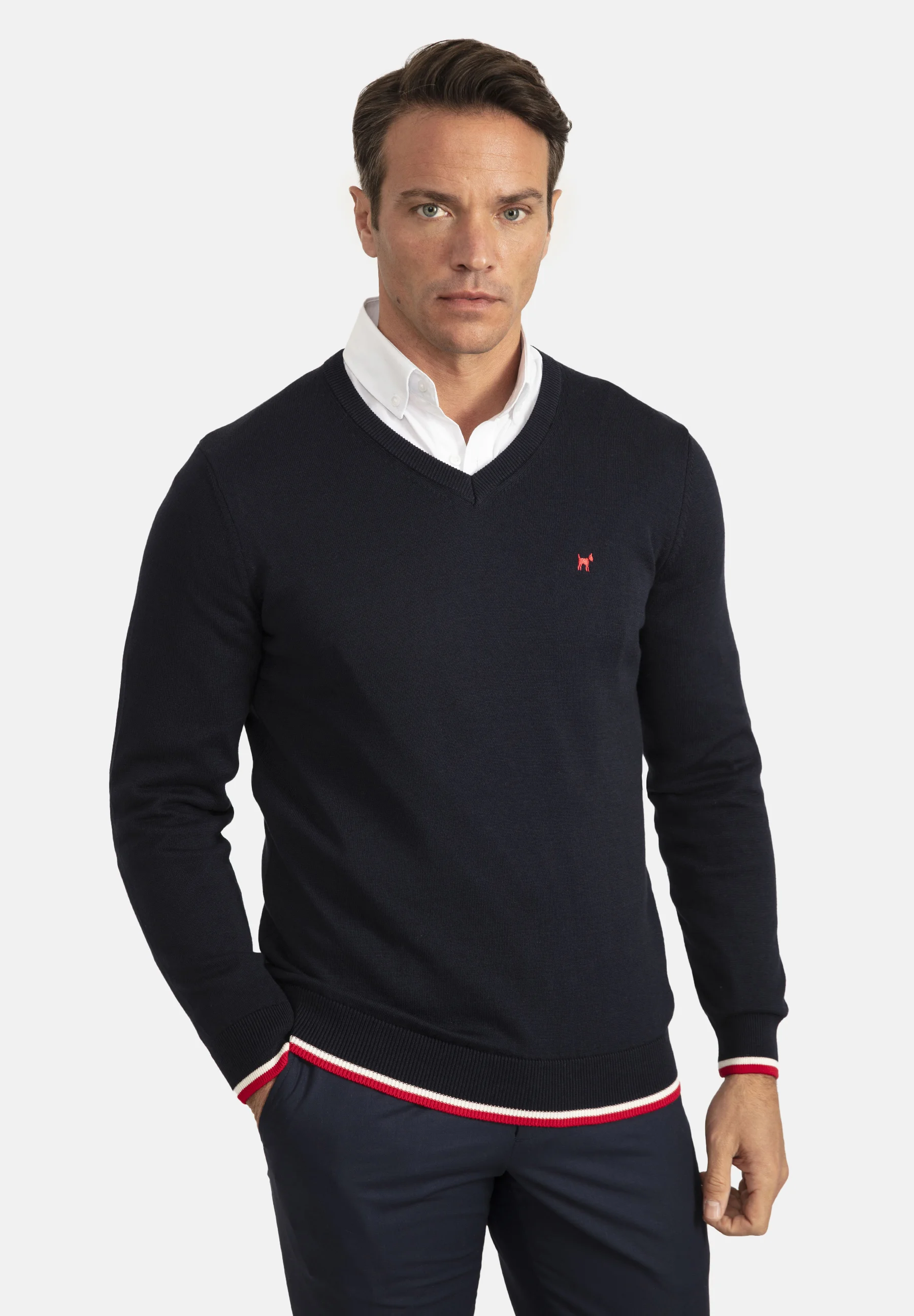 Suéter Williot ARM PACTH DETAIL V NECK