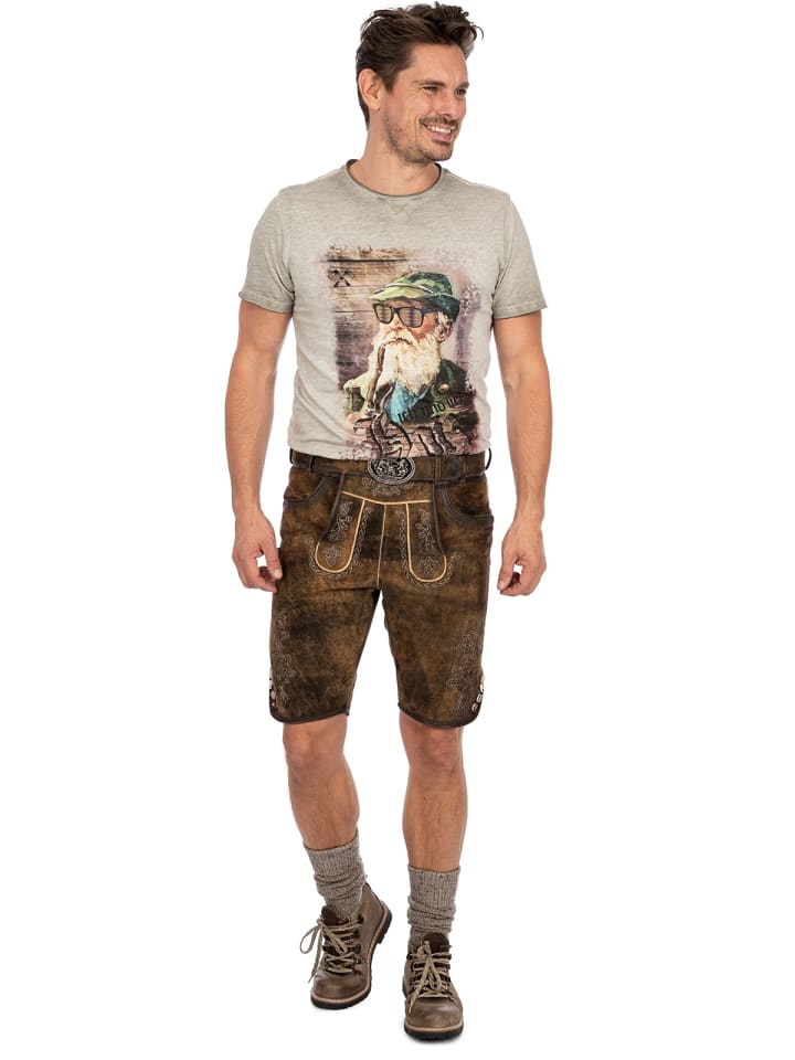 MADDOX Lederhose HORN in dunkelbraun günstig kaufen