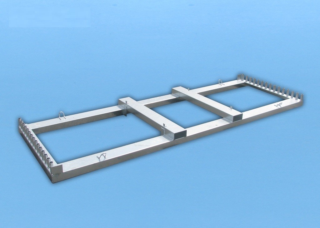 Bauzaunwelt EUTOP Exklusiv - Set inkl. Transportpalette aus Stahl 14 kg–Maße:3,50x2,00 m-Bauzaun