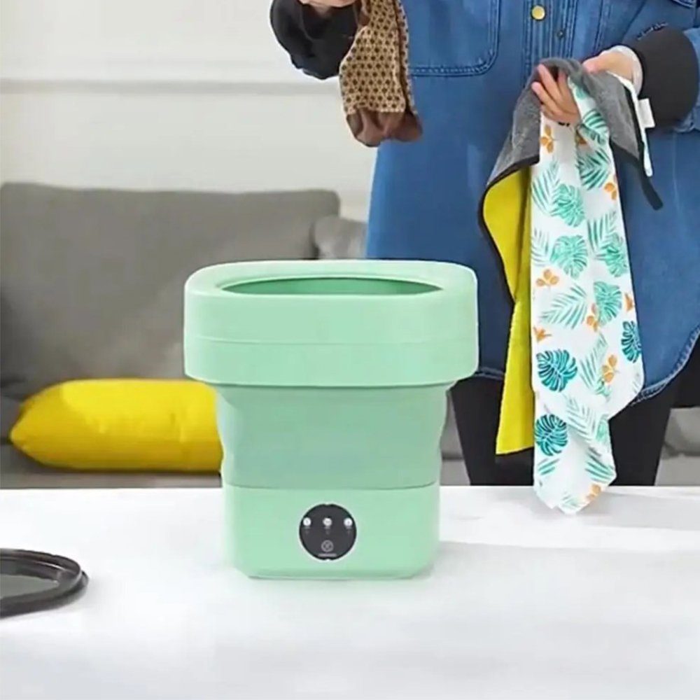 AKKEE Wäscheschleuder Mini Waschmaschine Faltbare, geeignet für Unterwäsche, Socken und Kinderkleidung