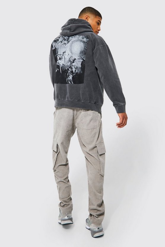 Oversize Hoodie mit Renaissance-Print