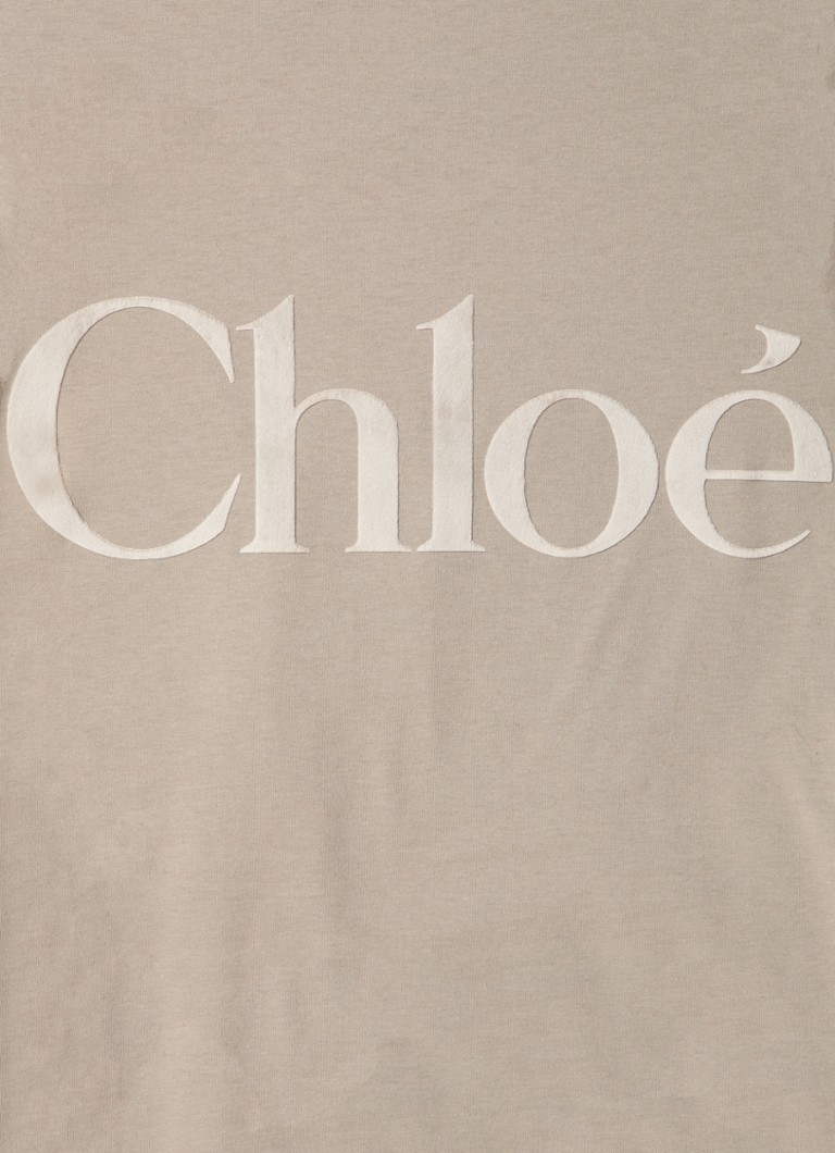 Μπλούζα Chloé με τύπωμα λογότυπου flock