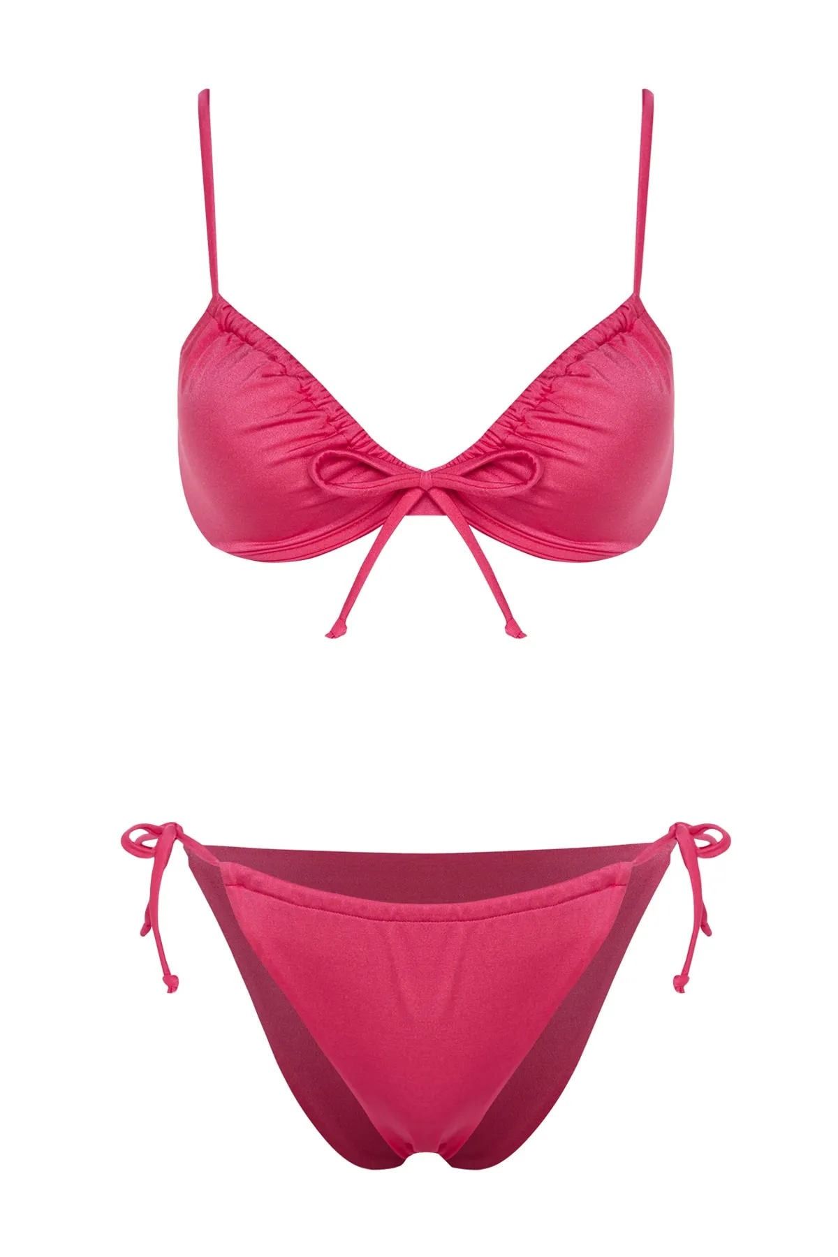 Trendyol Collection  Fuchsia Balconette-Tunnel-Bikini-Set aus brasilianischem Bikini-Set TBESS22BT0021