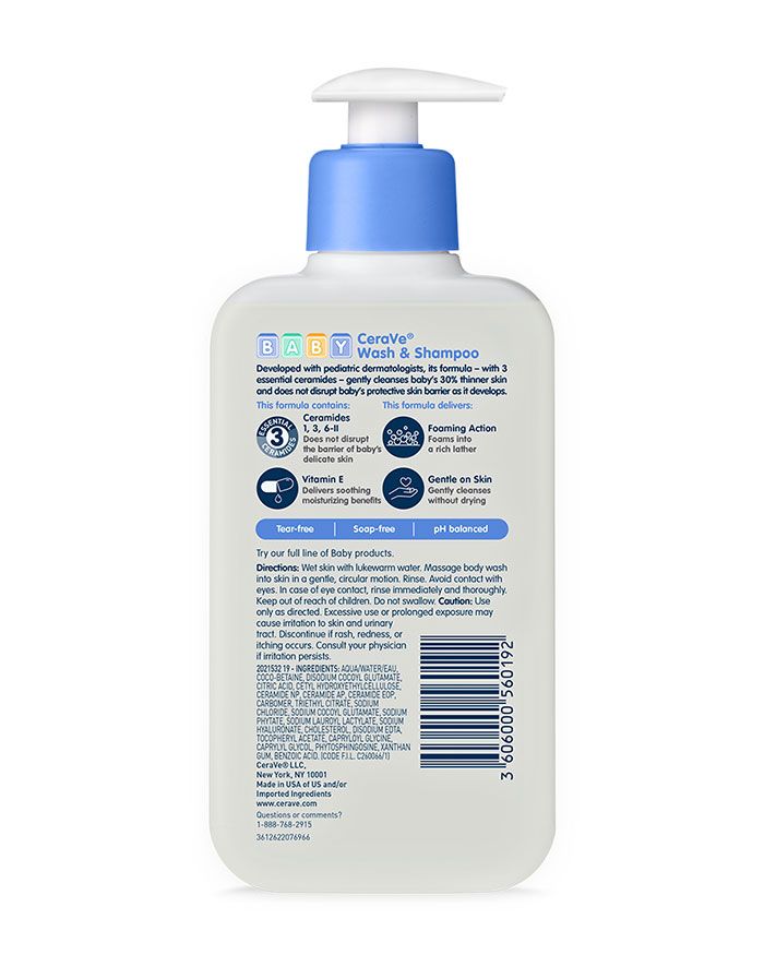 Gel douche et shampoing pour bébé sans parabènes