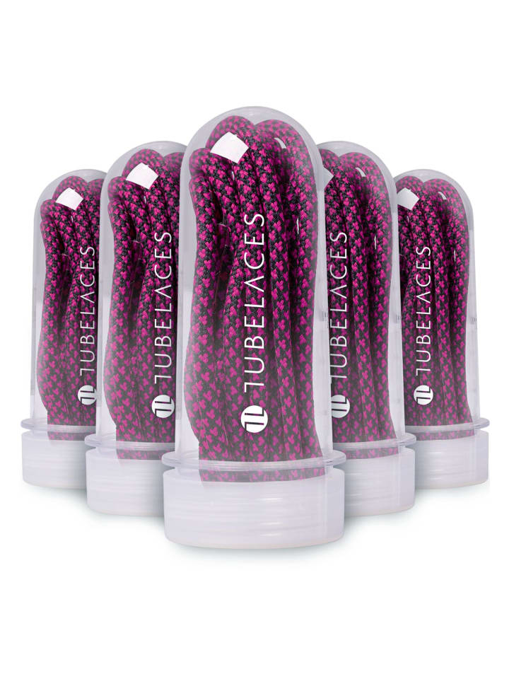 TubeLaces TubeLaces Schnürsenkel in blk/neonpink günstig kaufen