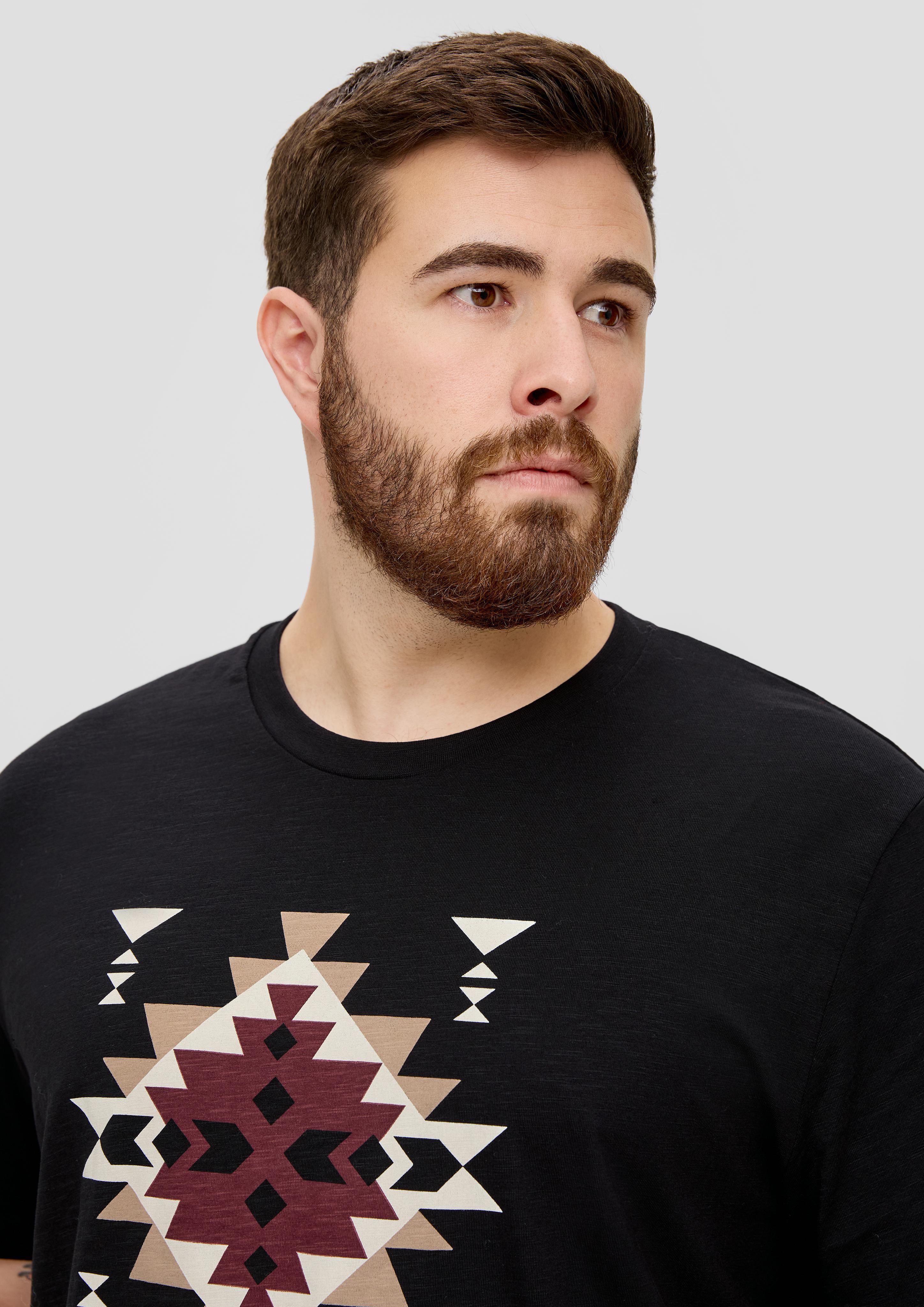 Baumwollshirt mit Ikat-Frontprint  2143242-99D1