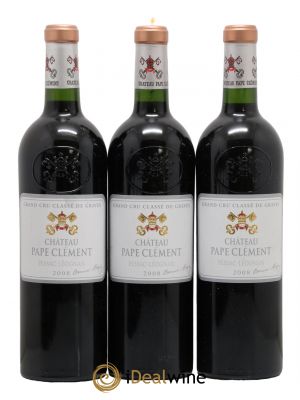 Château Pape Clément Cru Classé de Graves  2008 - Lot de 3 Bouteilles