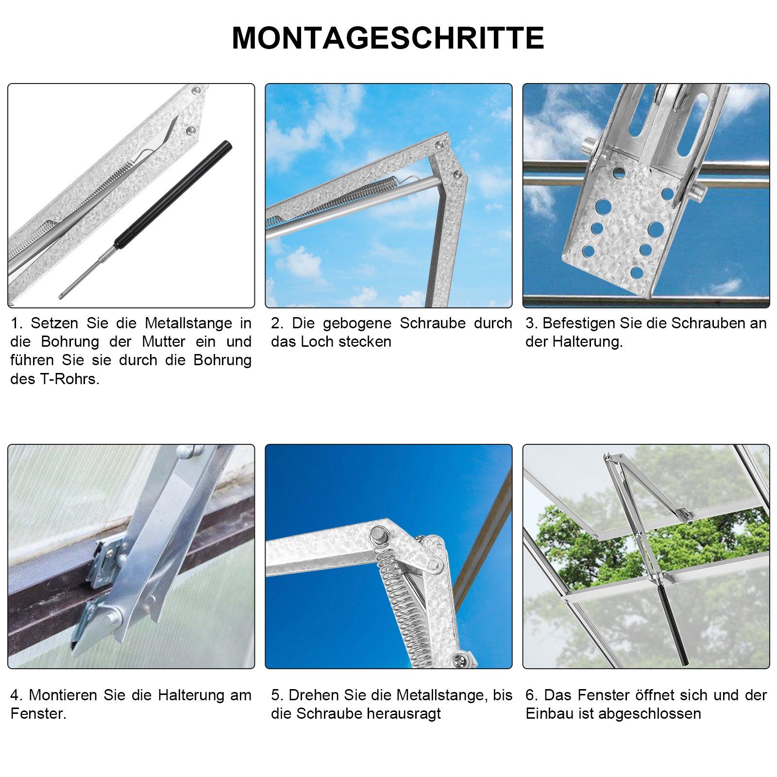 TolleTour Gewächshaus Automatischer Fensteröffner für Gewächshaus, bis ca.7 kg
