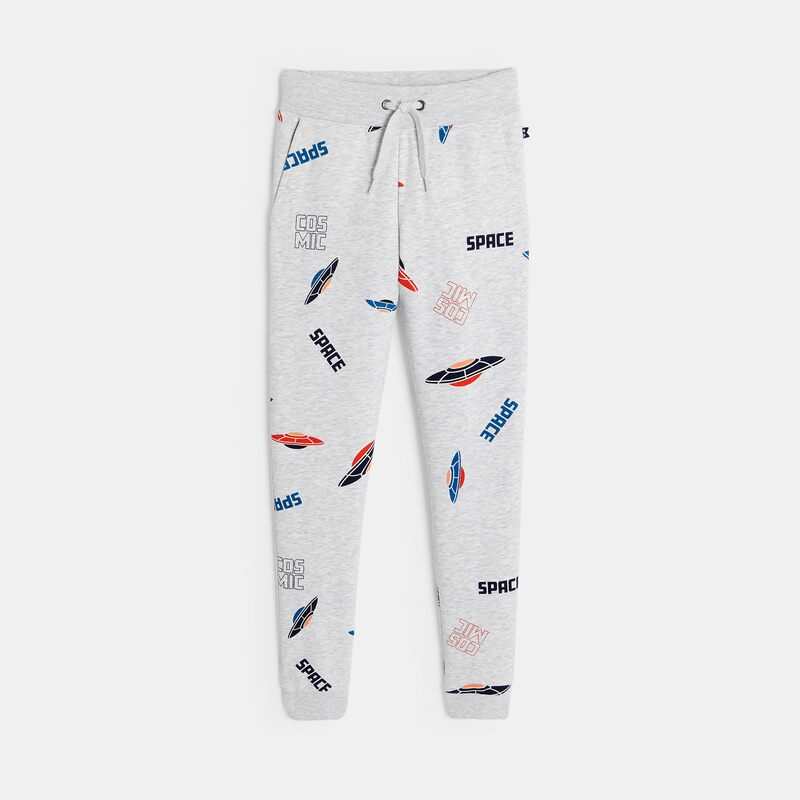 Pantalon de jogging imprimé blanc garçon