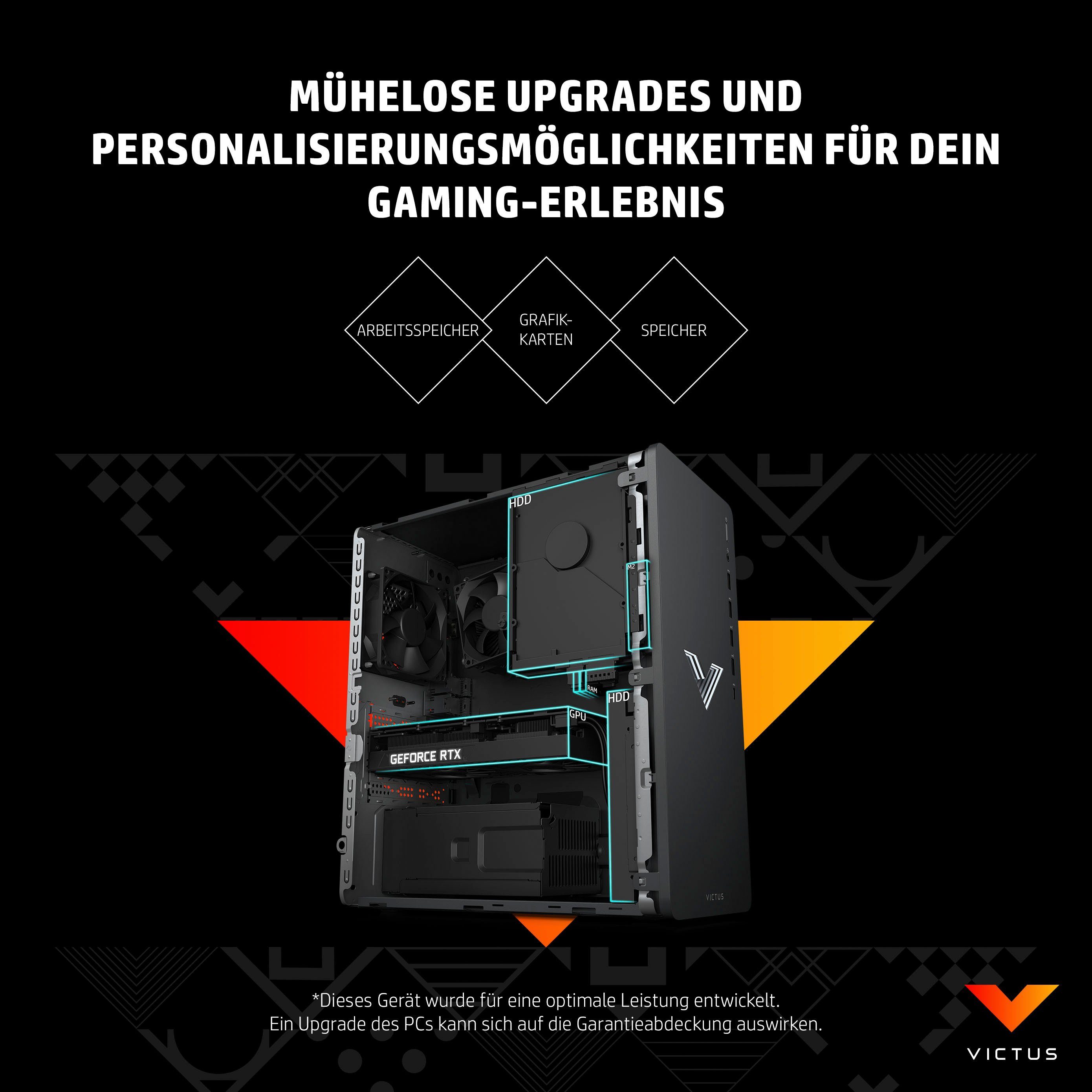 HP Victus TG02-1212ng Gaming-PC (Intel Core i7 13700F, GeForce RTX 4060 Ti, 32 GB RAM, 1000 GB HDD, 1000 GB SSD, Luftkühlung)