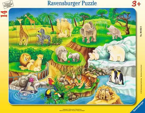 Kinderpuzzle ab 3 Jahren - Zoobesuch - 14 Teile