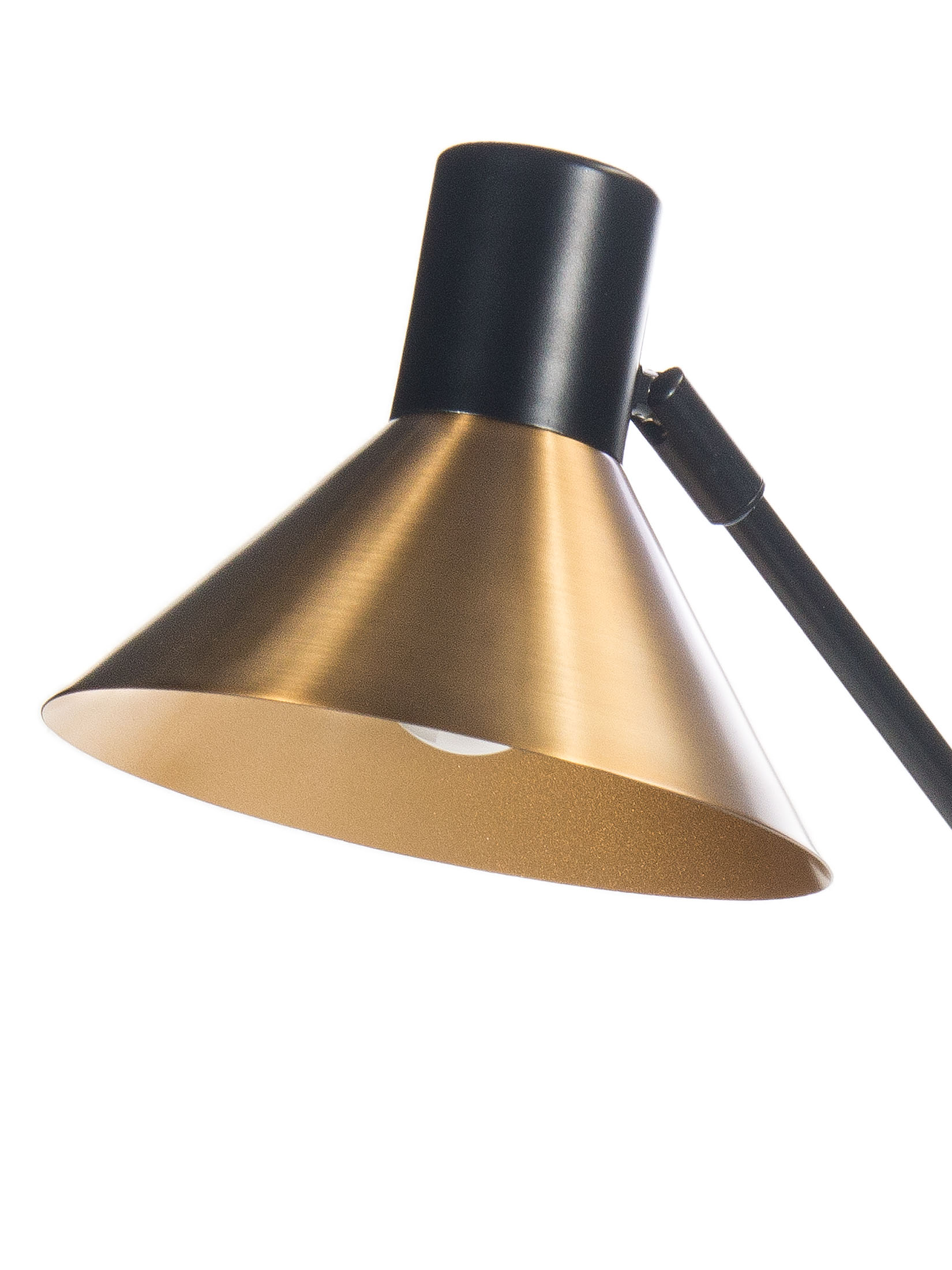 Escat Tischleuchte, Satin Brass/Schwarz