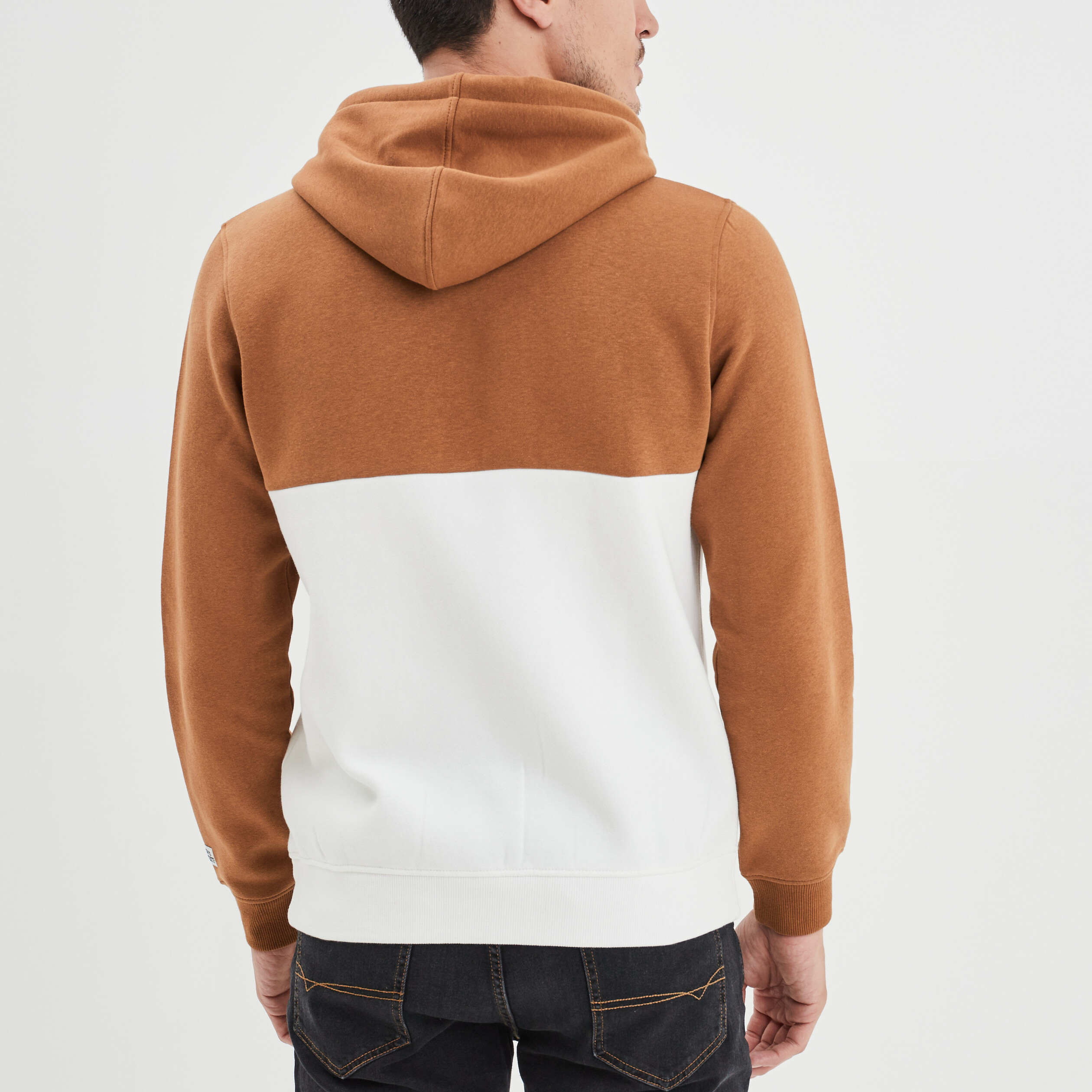 Sweat à capuche hoodie Creeks marron homme | La Halle