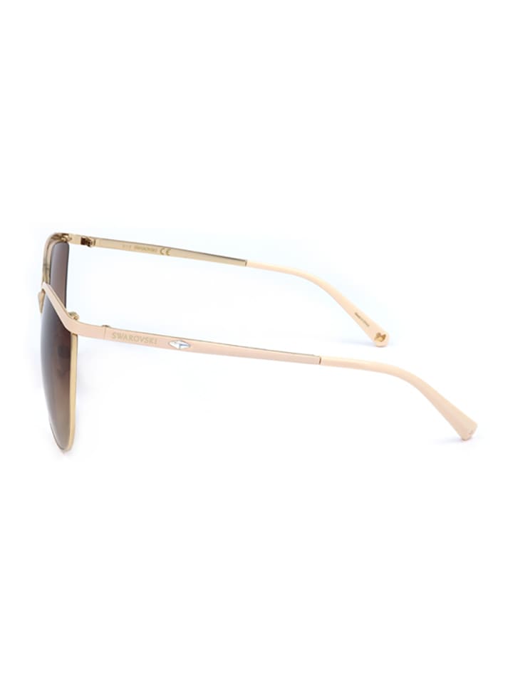 Swarovski Damen-Sonnenbrille in Hellrosa-Gold/ Hellbraun günstig kaufen 62