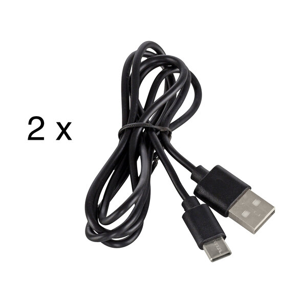 LED-Akku-Tischleuchte Cremini, 2er Set, schwarz