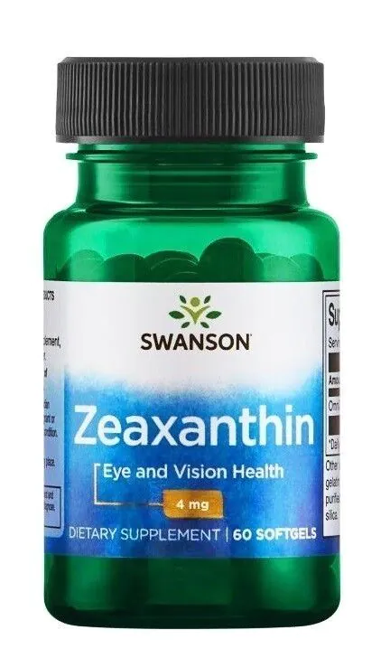 „Swanson Zeaxanthin Omnixan“ 4 mg akių kapsulės