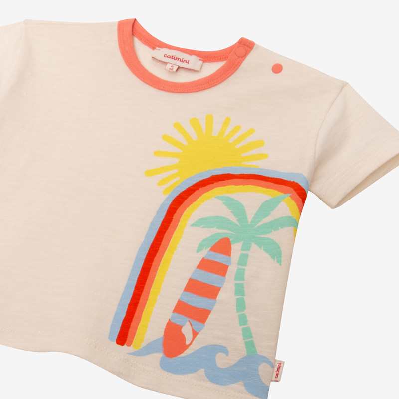 T-shirt bébé garçon vacances blanc Catimini