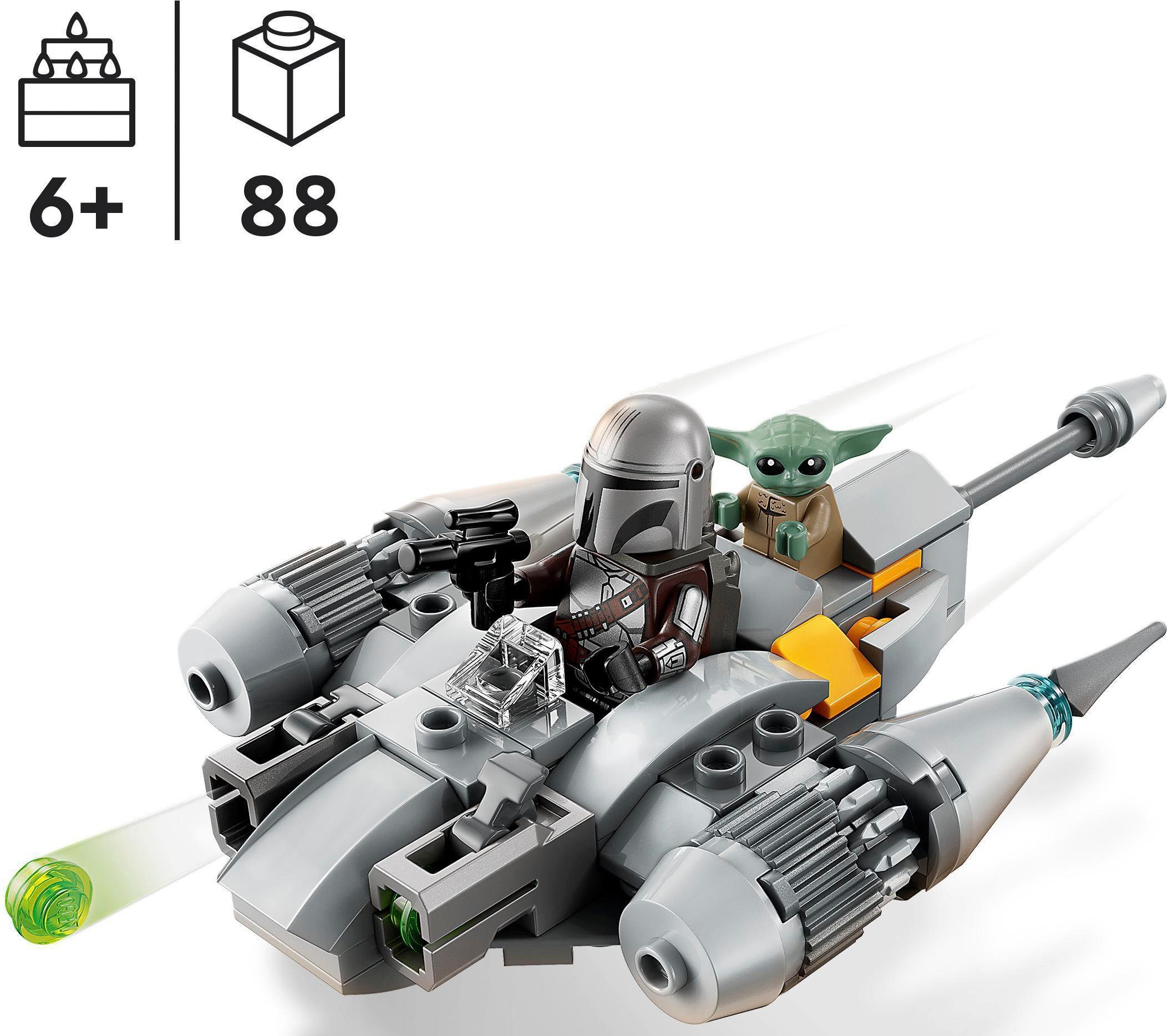 LEGO® Konstruktionsspielsteine N-1 Starfighter des Mandalorianers – Microfighter (75363), (88 St), LEGO® Star Wars; Made in Europe