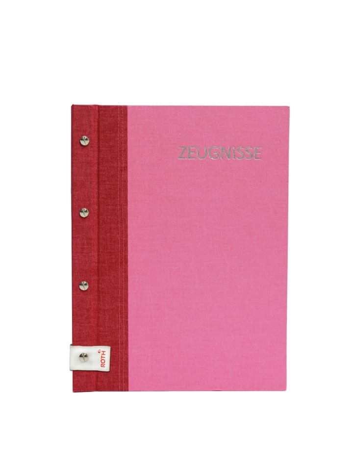 ROTH Zeugnismappe Bicolor mit Buchschrauben - Cherry-Pink in Pink günstig kaufen onesize