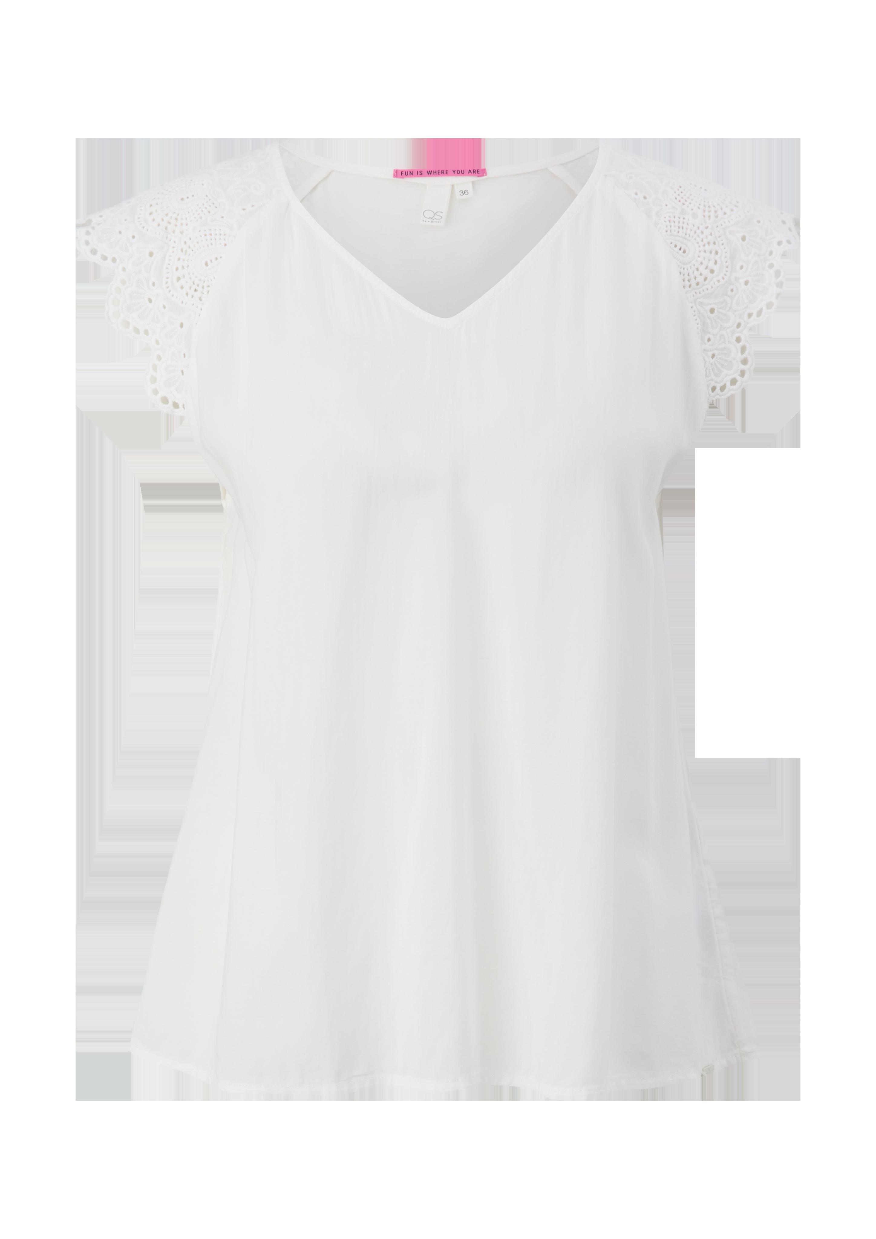Bluse mit Broderie Anglaise  2132615-0200