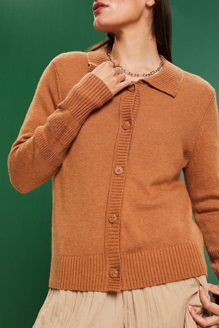 Polopullover mit Knopfleiste vorne