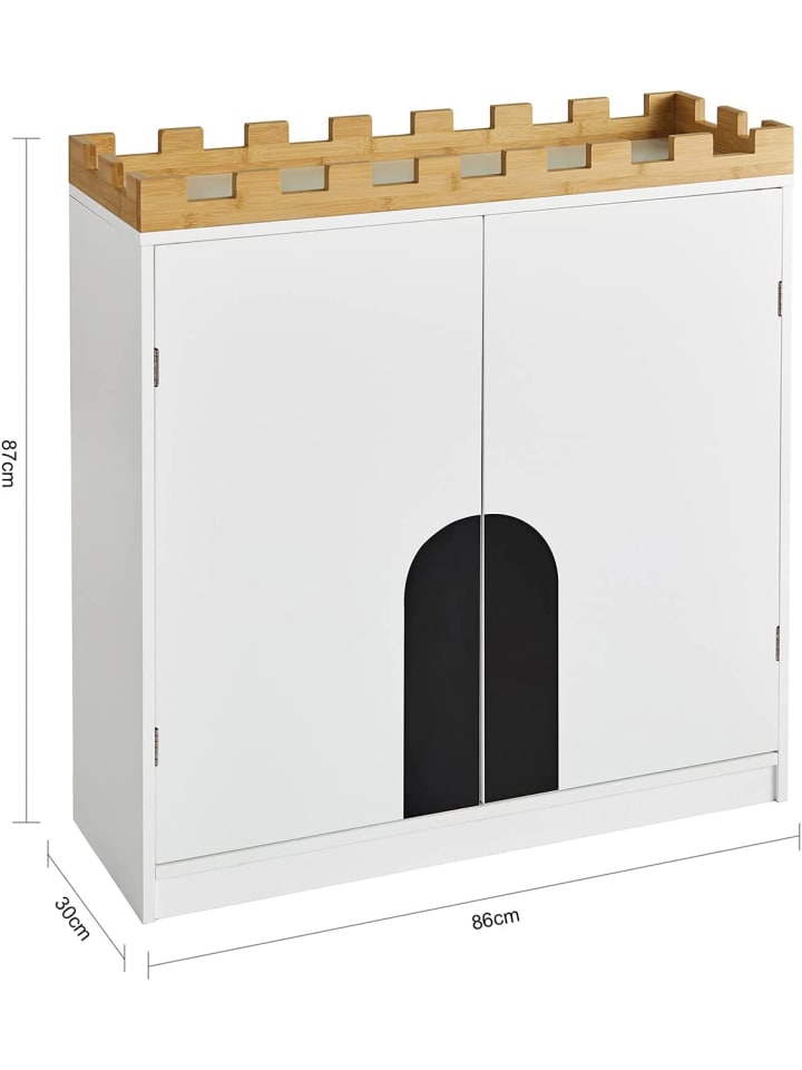 SoBuy Kinderregal in Weiß und Natur - (B)86 x (H)87 x (T)30cm günstig kaufen onesize