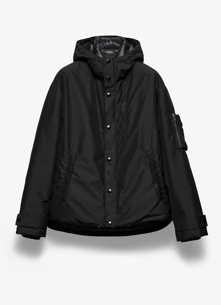Prada Oversized quilted jacket with down filling and zip pockets