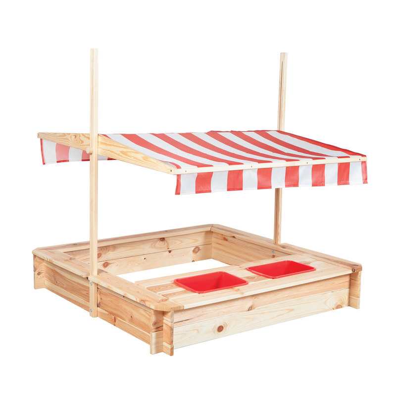 Bac à sable avec toit et seau Lena