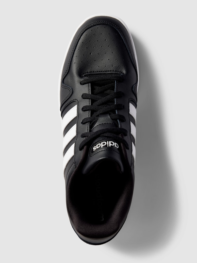 Sneaker aus echtem Leder in schwarz