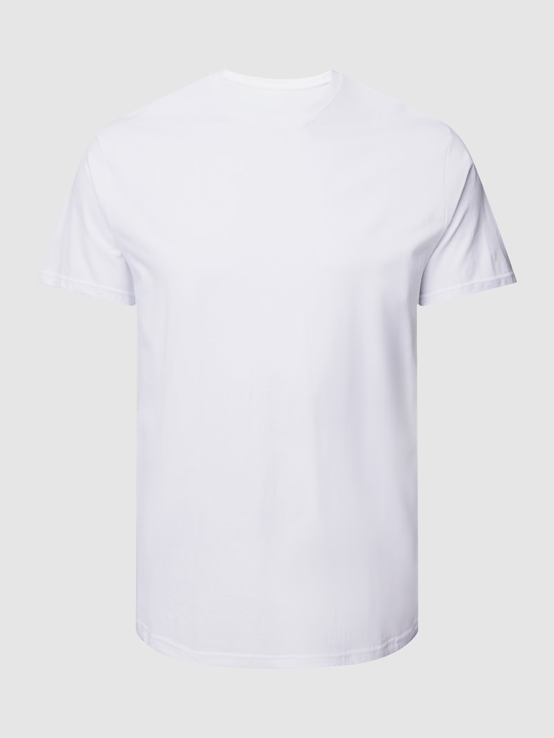 PLUS SIZE T-Shirt mit Rundhalsausschnitt Modell 'MAVERICK' in weiß