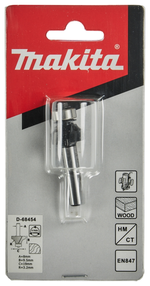 Makita Accessories D-68454 Κόφτης στρογγυλοποίησης 19 x 9,5 mm S8