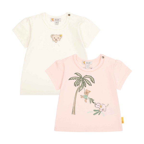 T-Shirt kurzarm 2er Pack, weiß für Mädchen