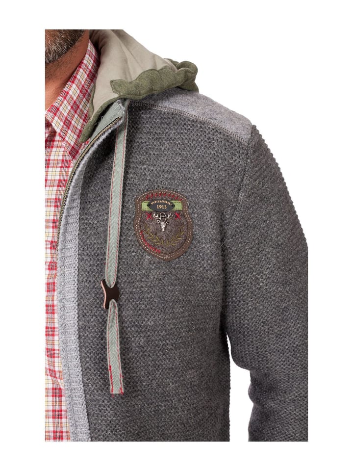 Spieth & Wensky Strickjacke DAKAR in mittelgrau günstig kaufen