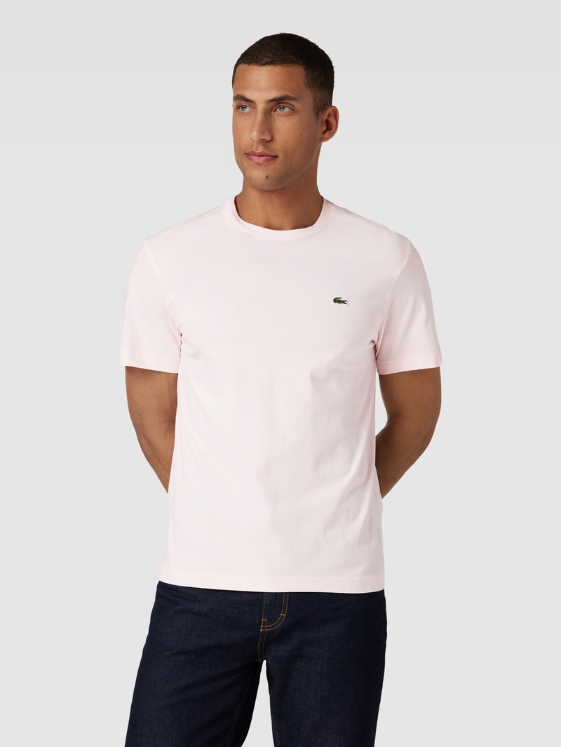 T-Shirt mit Logo-Patch in rosa