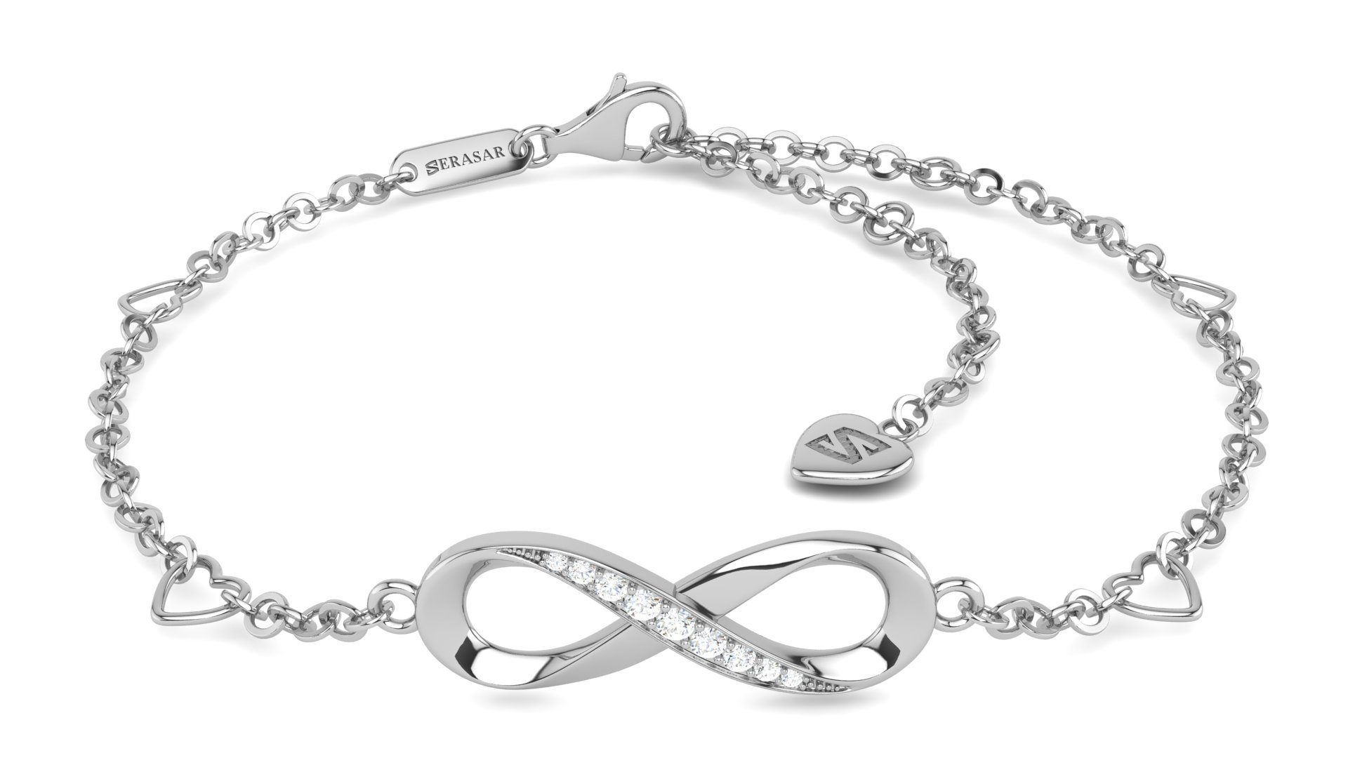 SERASAR Fußkette Fußkettchen aus Sterlingsilber 